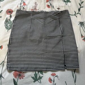 Papaya Black and White Gingham Mini Skirt